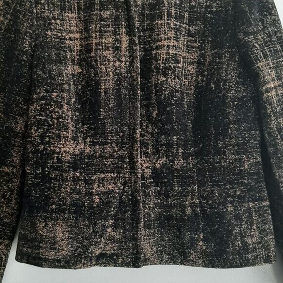PORTFOLIO LOUBEN Wool Blend Tapestry Fabric Textured Full-zip Blazer Jacket Sz 6 - Picture 3 of 14
